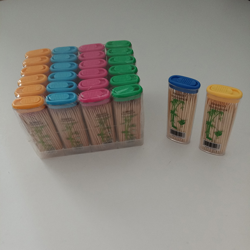 Creative Lighter Toothpick Box Portable Disposable Double-Headed Household Toothpick Box Restaurant Bamboo Disposable To