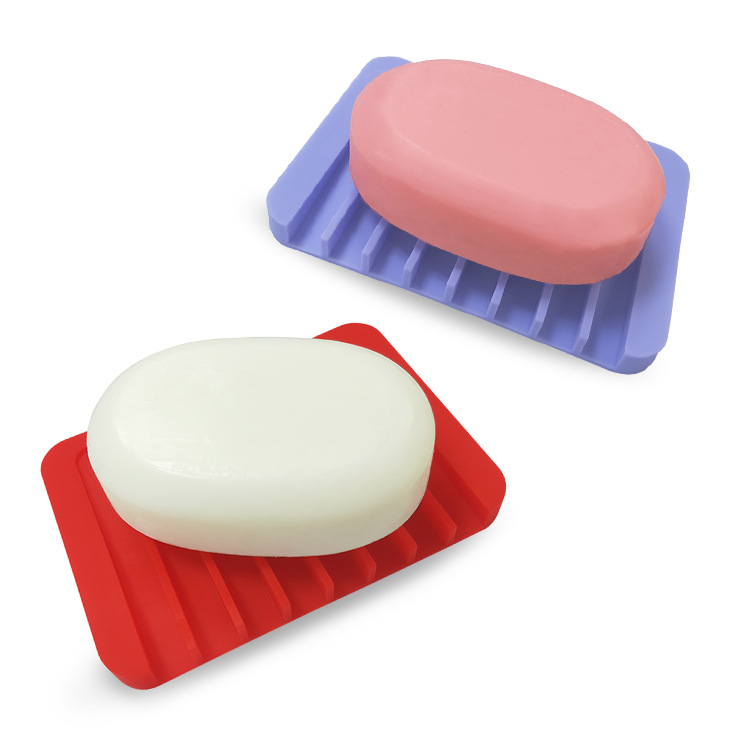 Creative Soap Holder Silicone Soap Holder Bathroom Punch-Free Soap Pad Draining Soap Holder Wholesale Custom Manufacturer