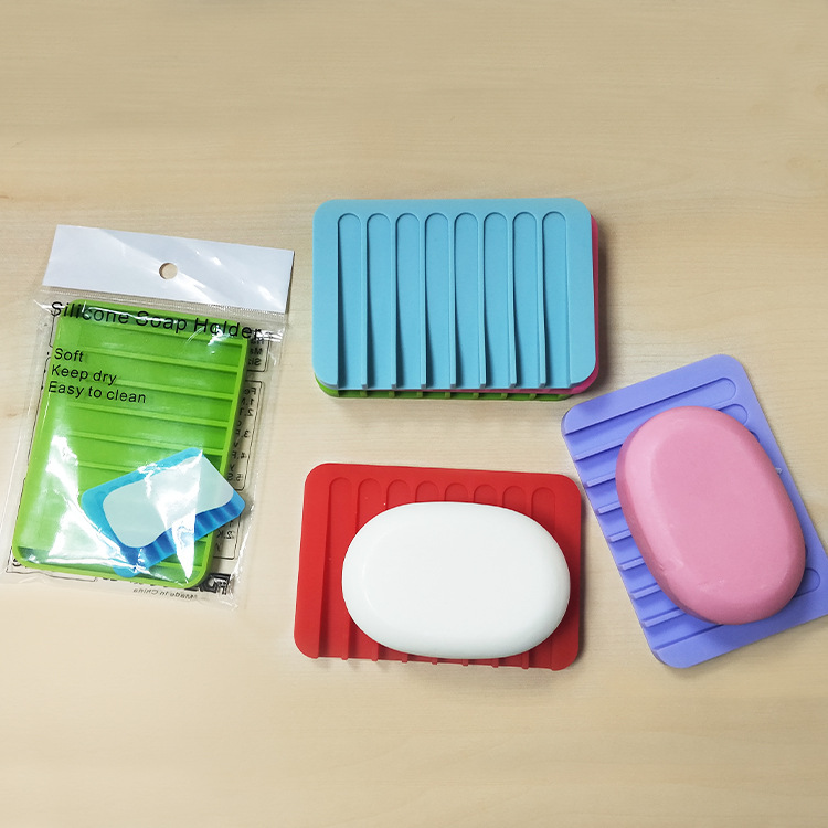 Creative Soap Holder Silicone Soap Holder Bathroom Punch-Free Soap Pad Draining Soap Holder Wholesale Custom Manufacturer