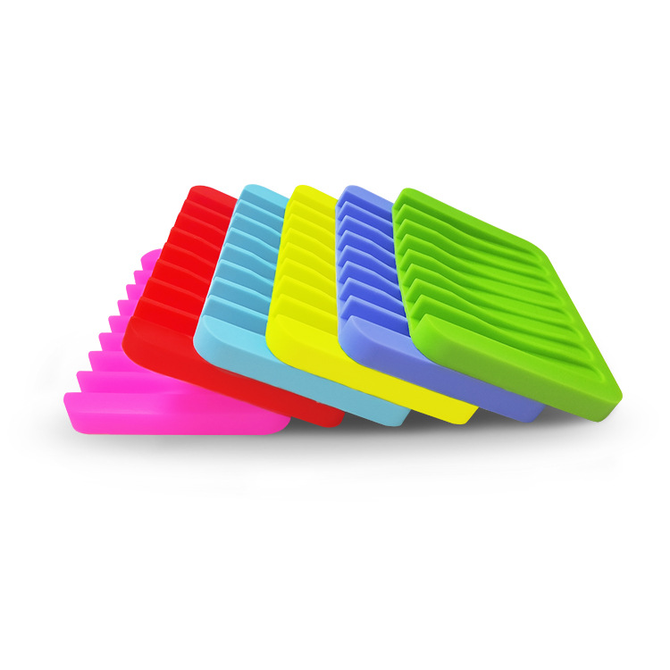 Creative Soap Holder Silicone Soap Holder Bathroom Punch-Free Soap Pad Draining Soap Holder Wholesale Custom Manufacturer