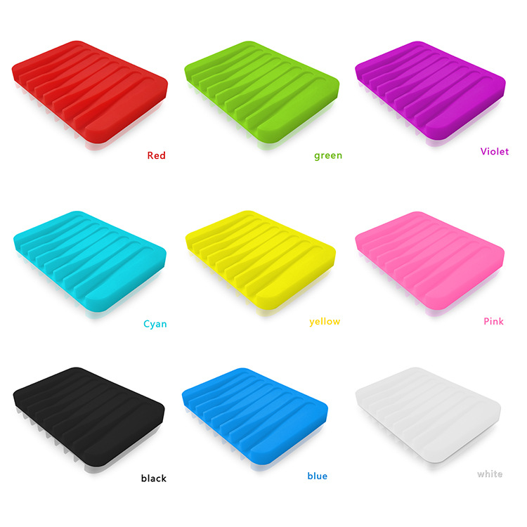 Creative Soap Holder Silicone Soap Holder Bathroom Punch-Free Soap Pad Draining Soap Holder Wholesale Custom Manufacturer