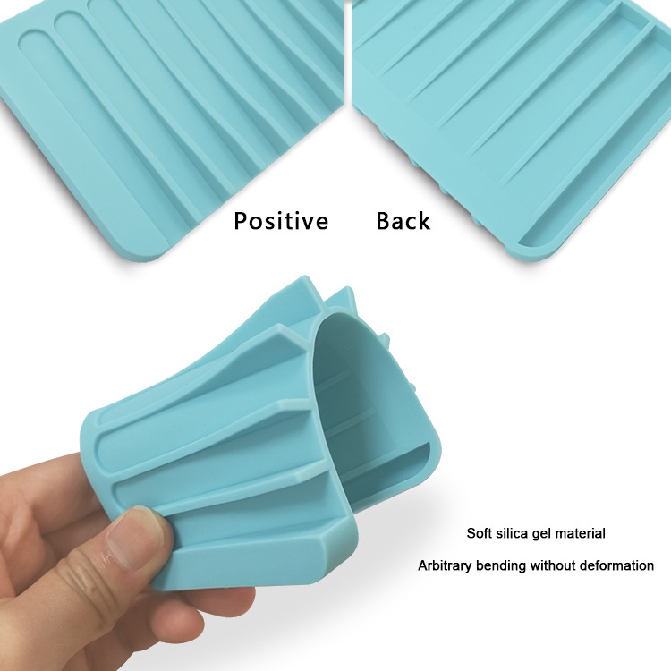 Creative Soap Holder Silicone Soap Holder Bathroom Punch-Free Soap Pad Draining Soap Holder Wholesale Custom Manufacturer