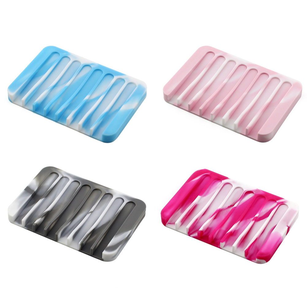 Creative Soap Holder Silicone Soap Holder Bathroom Punch-Free Soap Pad Draining Soap Holder Wholesale Custom Manufacturer