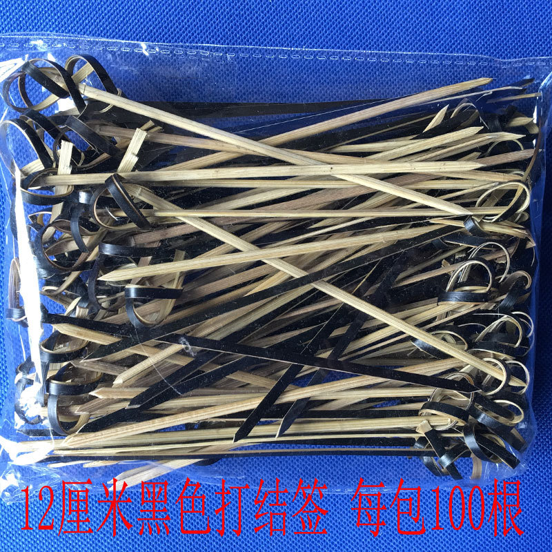 Disposable Bamboo 9cm 12cm Knotted Stick Fancy Bamboo Stick Fruit Toothpick Knot Sign Hotel Fruit Fork