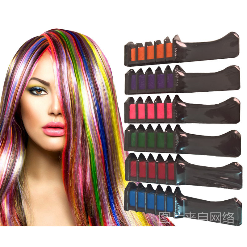 Neon Lip Stick Colorful Hair Dye Comb Luminous Face Paint Party Lipstick Colorful Lipstick Rainbow Hair Comb