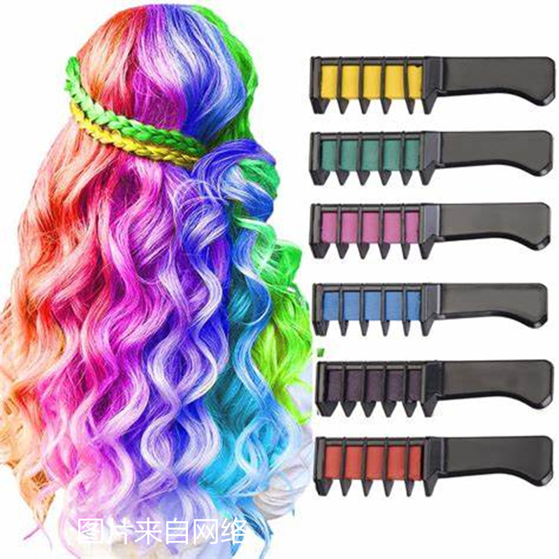 Neon Lip Stick Colorful Hair Dye Comb Luminous Face Paint Party Lipstick Colorful Lipstick Rainbow Hair Comb