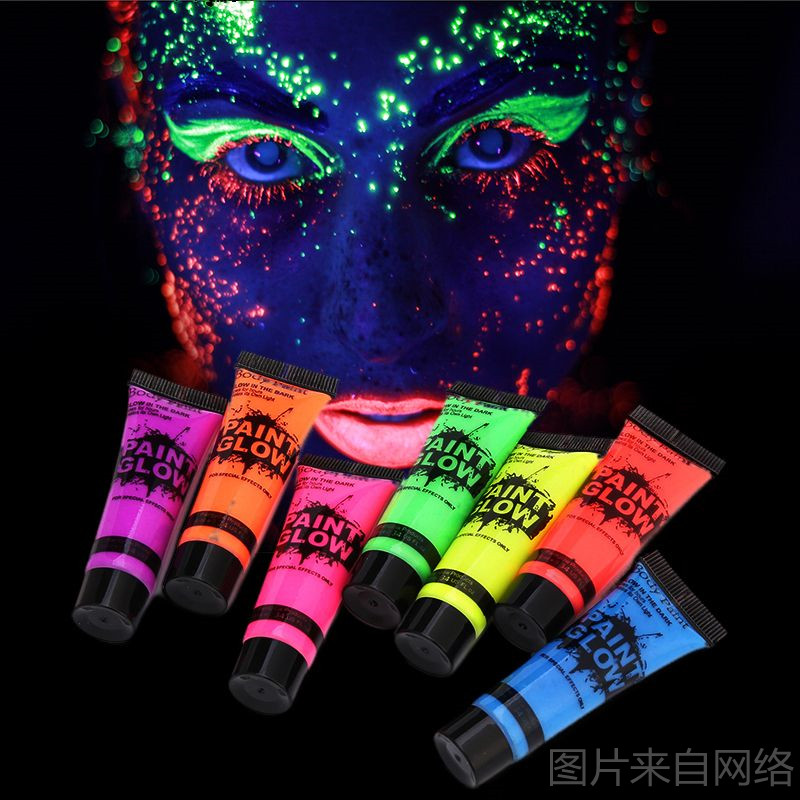 Neon Lip Stick Colorful Hair Dye Comb Luminous Face Paint Party Lipstick Colorful Lipstick Rainbow Hair Comb