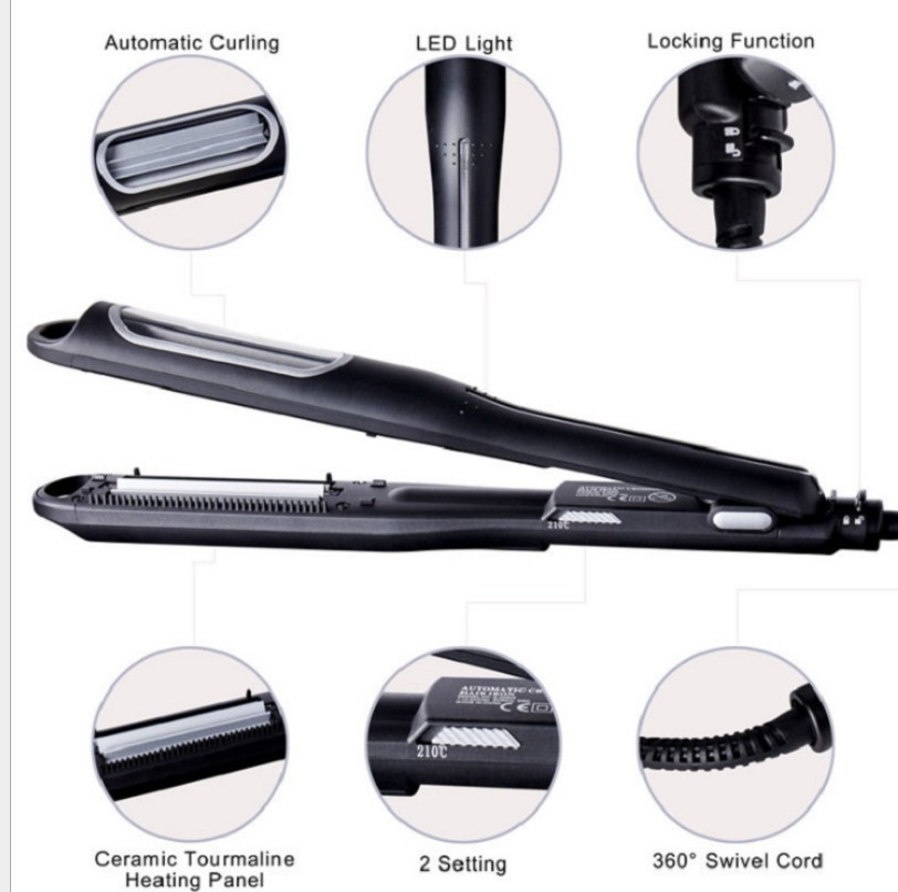 Cross-Border Amazon Full-Automatic Female Curly Hair Styling Electrical Appliance Full-Automatic Corn Clip Hair Curler Wool Stick Hair Device