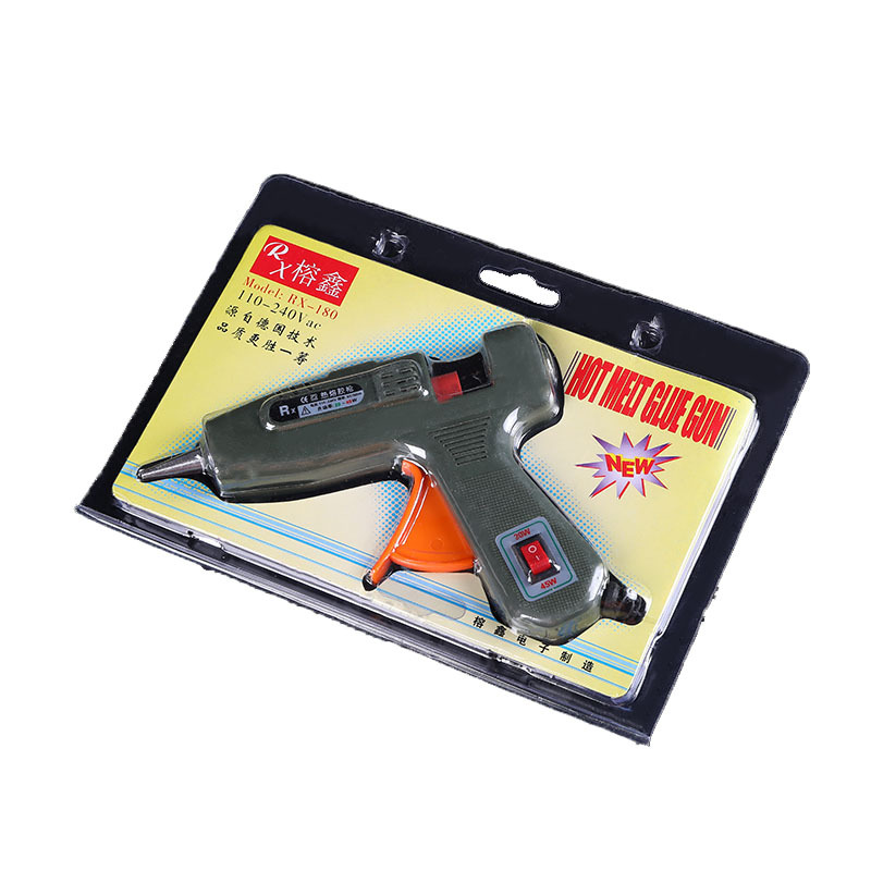 Factory Direct Sale Two-Gear Hot Melt Glue Gun No Glue Leakage 7mm Hot Melt Glue Stick Rongxin 20-45W Object Bonding Gun