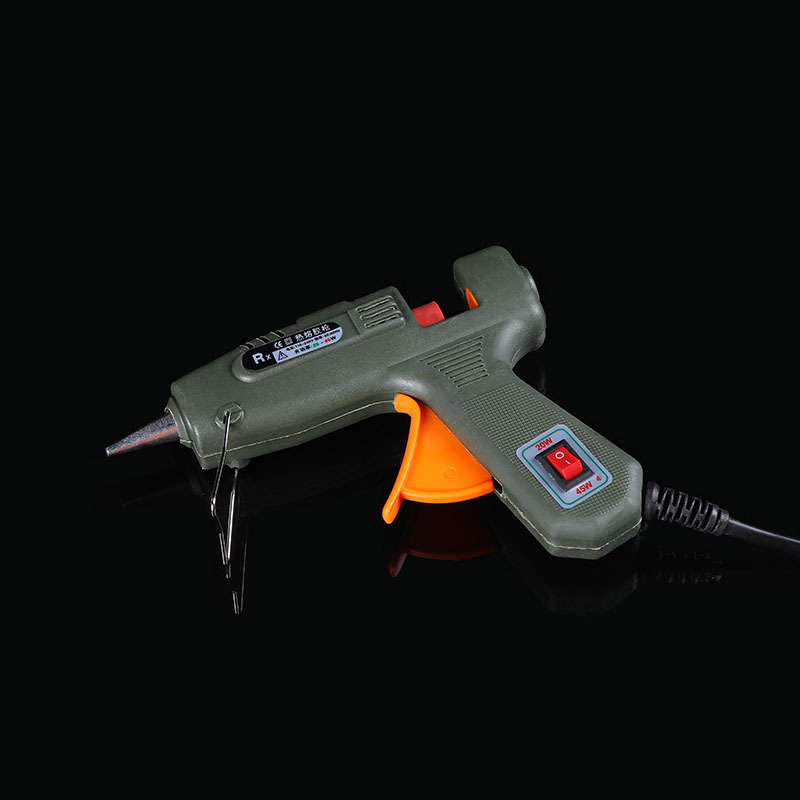 Factory Direct Sale Two-Gear Hot Melt Glue Gun No Glue Leakage 7mm Hot Melt Glue Stick Rongxin 20-45W Object Bonding Gun