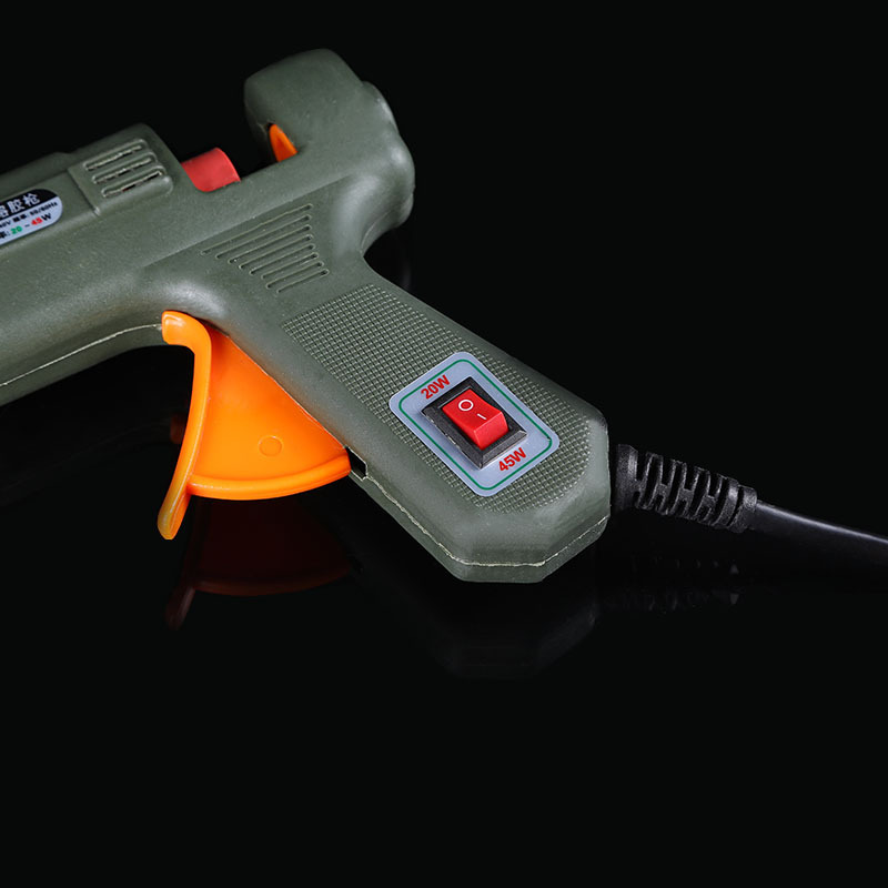 Factory Direct Sale Two-Gear Hot Melt Glue Gun No Glue Leakage 7mm Hot Melt Glue Stick Rongxin 20-45W Object Bonding Gun