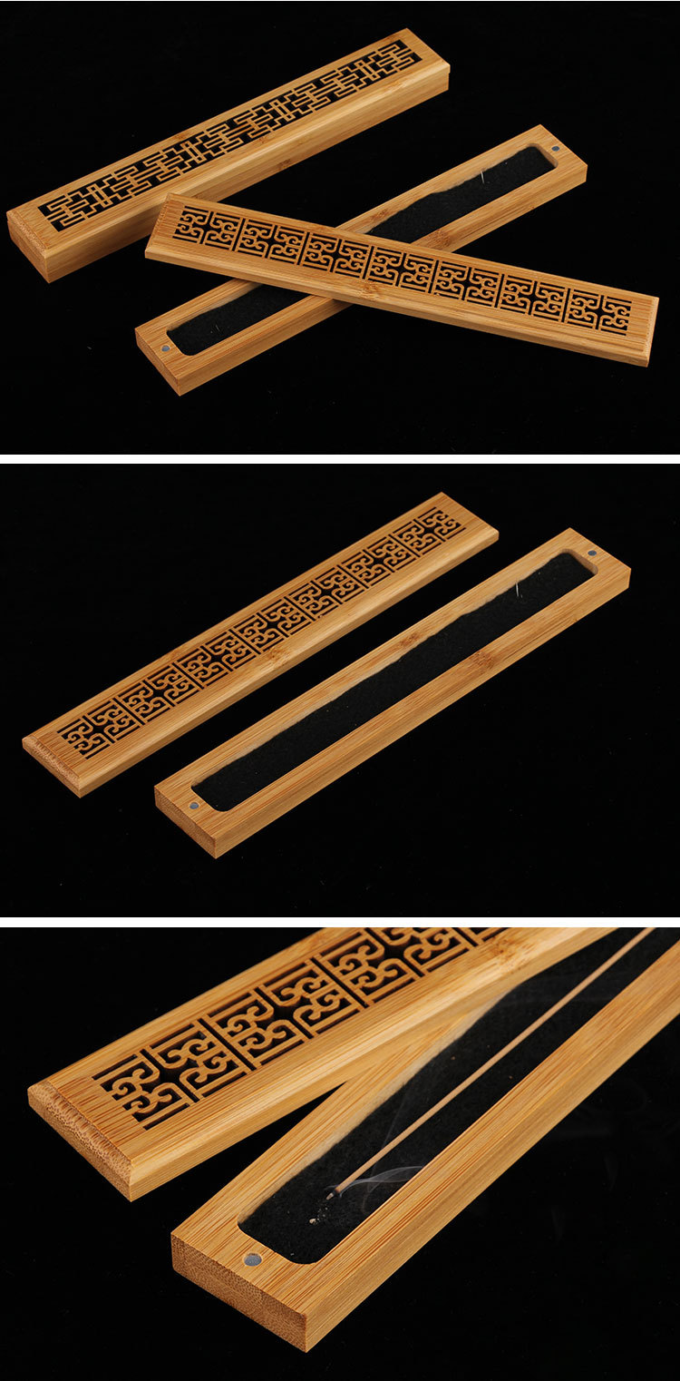  Bamboo Agilawood Joss-Stick Burner Bamboo Agarwood Sandalwood Incense Incense Box Household Incense Burner censer