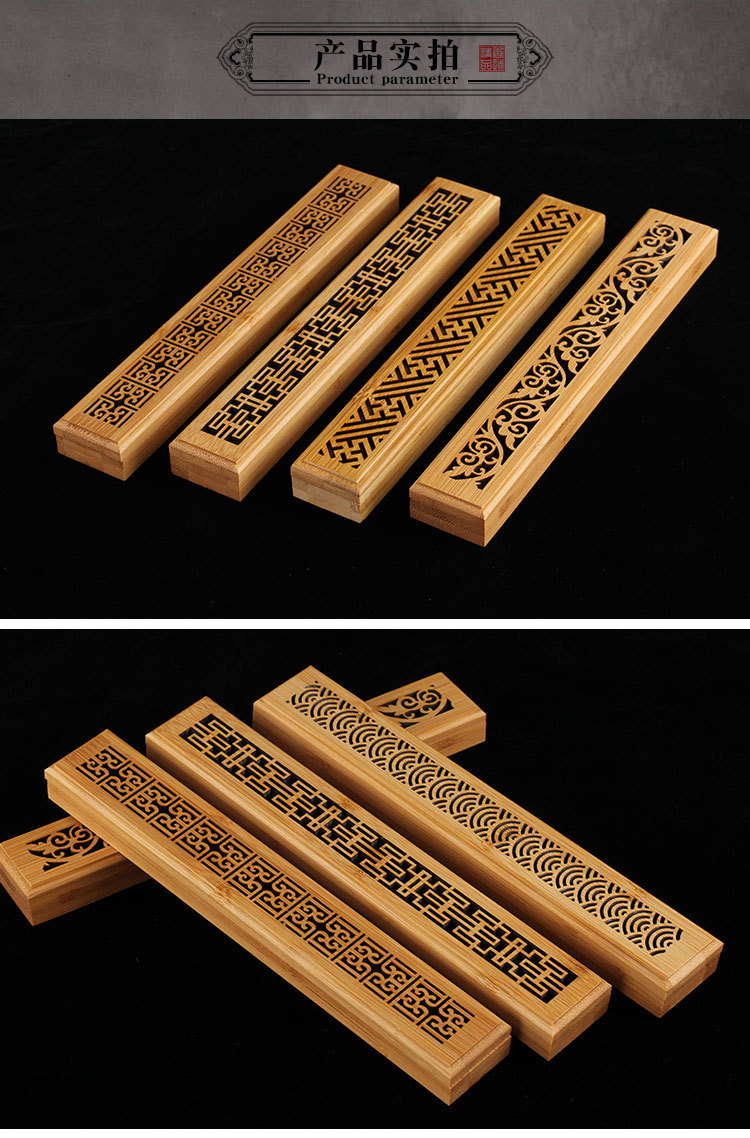  Bamboo Agilawood Joss-Stick Burner Bamboo Agarwood Sandalwood Incense Incense Box Household Incense Burner censer