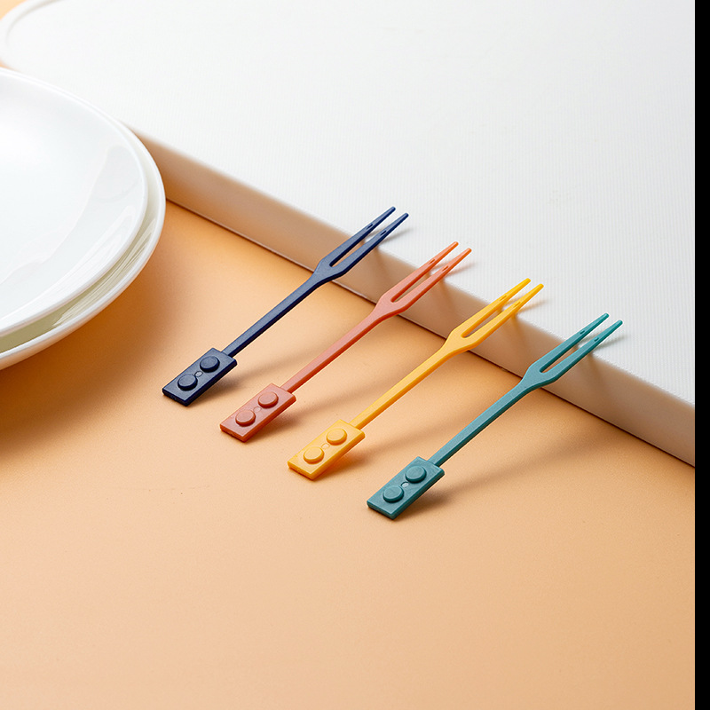 Creative Fruit Toothpick Disposable Household Fruit Fork Cute Dessert Fork Cake Small Fork Hotel Western Food Fruit Fork