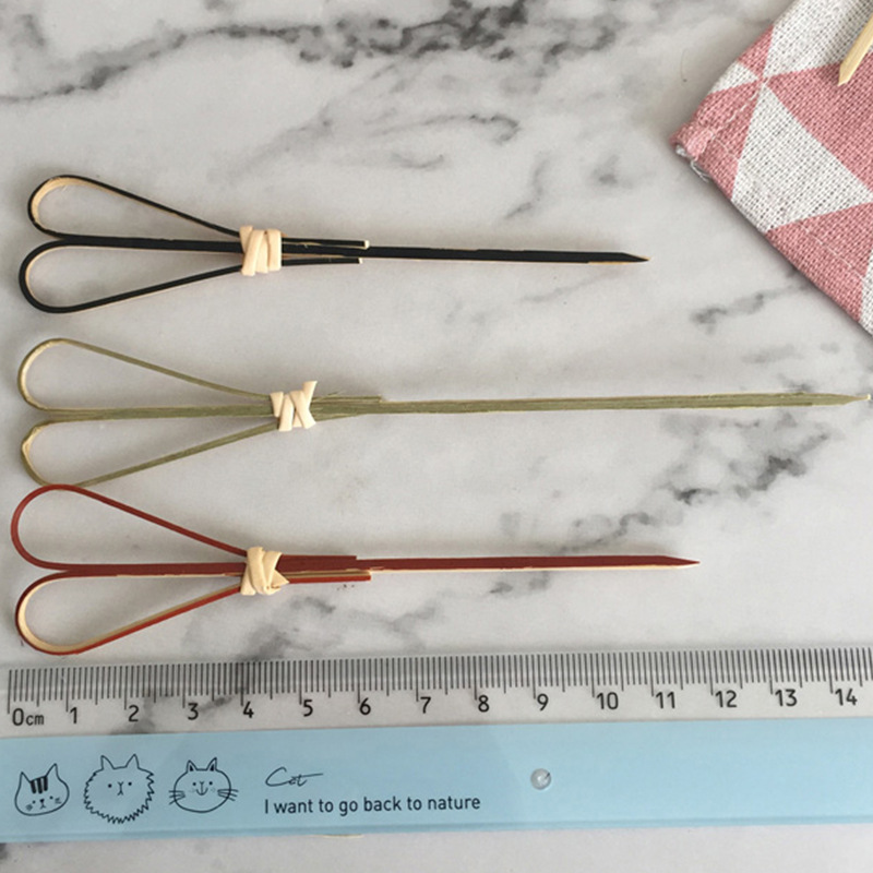 Shucheng Spot Mini Sugar Gourd Scissor String Fancy Scissors Bamboo Stick Cocktail Disposable Fruit Toothpick 100 Pieces