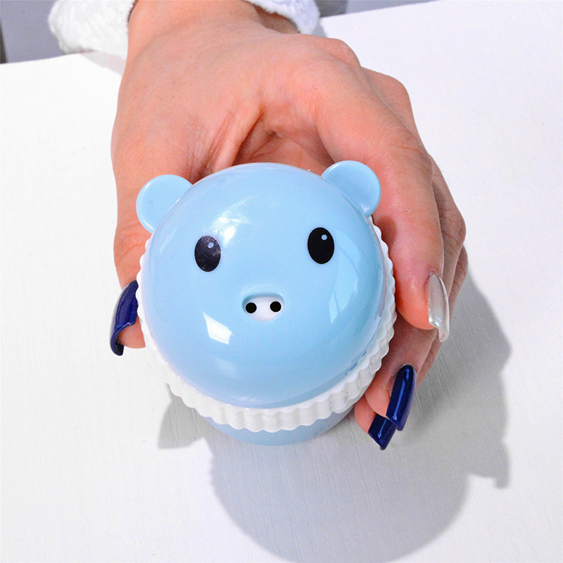 Plastic Cartoon Toothpick Box Creative European Bear Toothpick Tin Simple Living Room Home Portable round Toothpick Holder