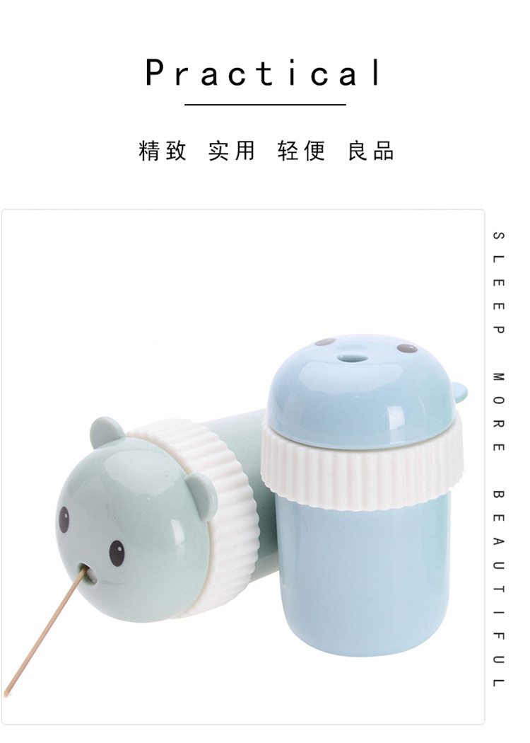 Plastic Cartoon Toothpick Box Creative European Bear Toothpick Tin Simple Living Room Home Portable round Toothpick Holder Plastic Cartoon Toothpick Box Creative European Bear Toothpick Tin Simple Living Room Home Portable round Toothpick Holder