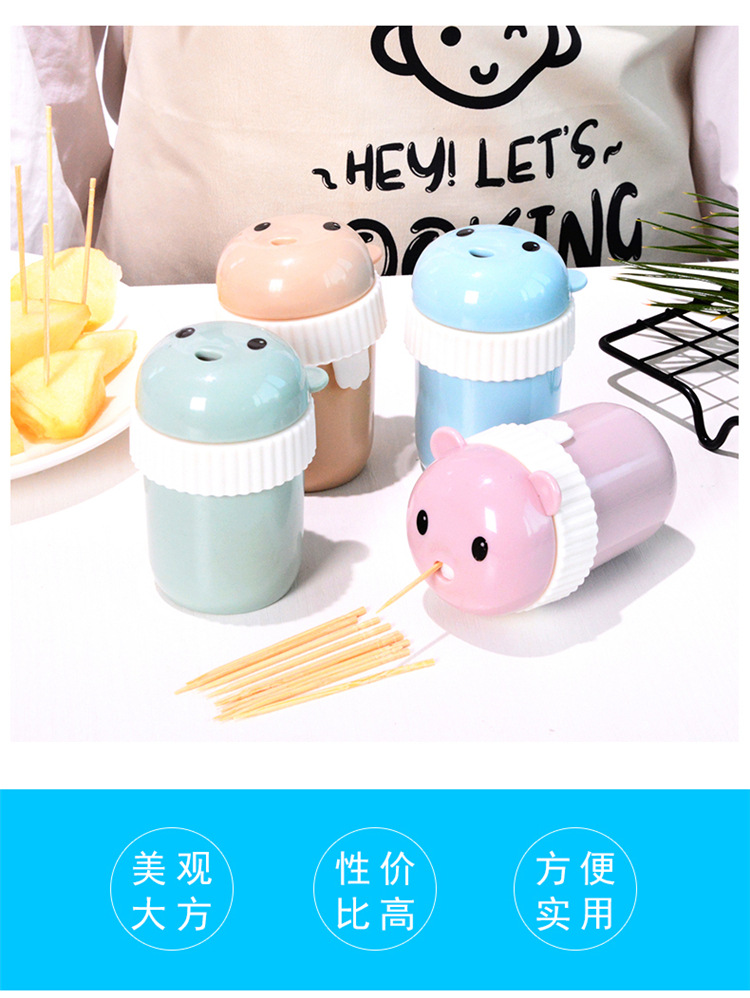 Plastic Cartoon Toothpick Box Creative European Bear Toothpick Tin Simple Living Room Home Portable round Toothpick Holder Plastic Cartoon Toothpick Box Creative European Bear Toothpick Tin Simple Living Room Home Portable round Toothpick Holder