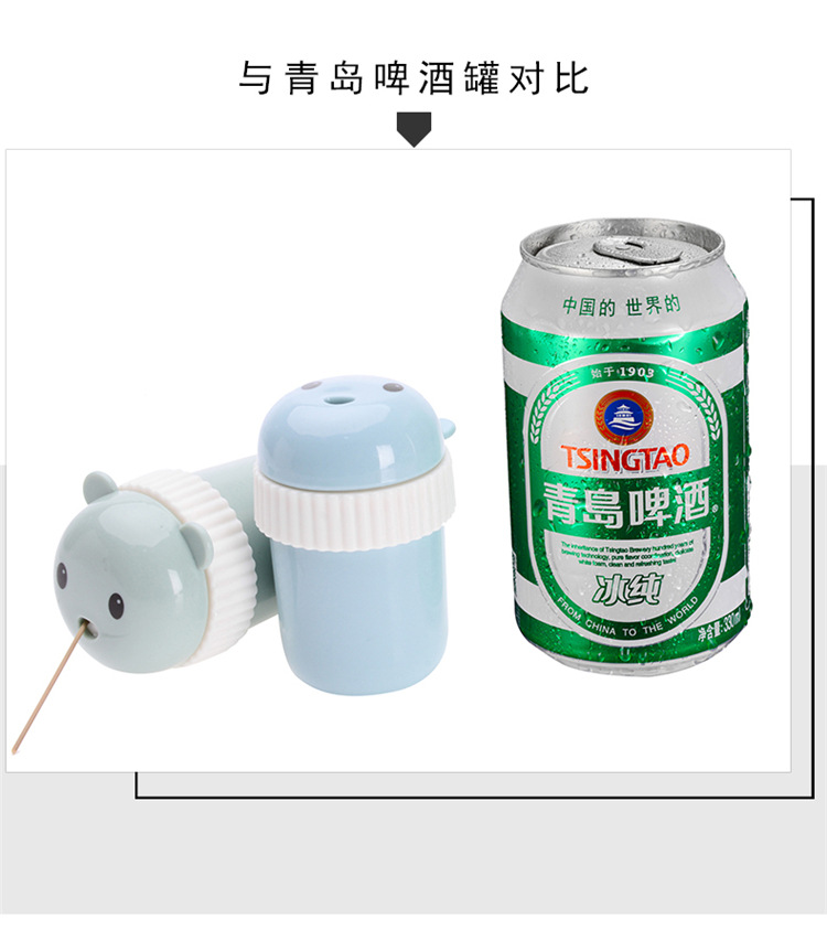 Plastic Cartoon Toothpick Box Creative European Bear Toothpick Tin Simple Living Room Home Portable round Toothpick Holder Plastic Cartoon Toothpick Box Creative European Bear Toothpick Tin Simple Living Room Home Portable round Toothpick Holder