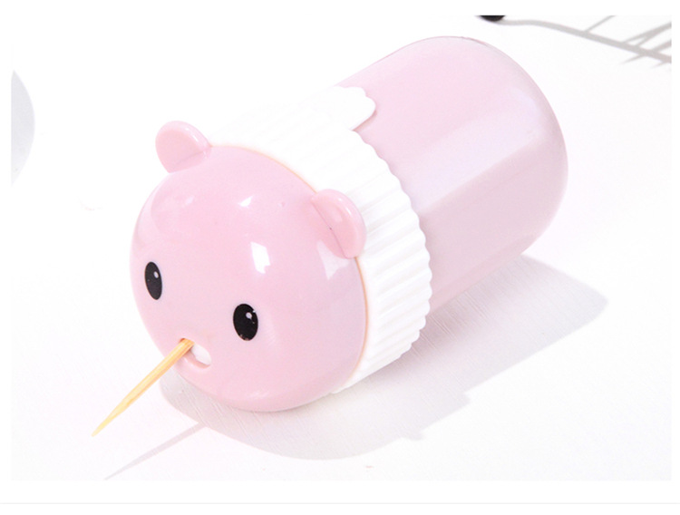 Plastic Cartoon Toothpick Box Creative European Bear Toothpick Tin Simple Living Room Home Portable round Toothpick Holder Plastic Cartoon Toothpick Box Creative European Bear Toothpick Tin Simple Living Room Home Portable round Toothpick Holder