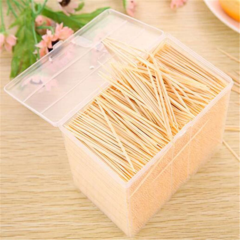 A3-20 Ultra-Fine Bamboo Toothpick Large Plate Toothpick Double Pointed Double-Headed Natural Bamboo Toothpick about 3500 Pieces