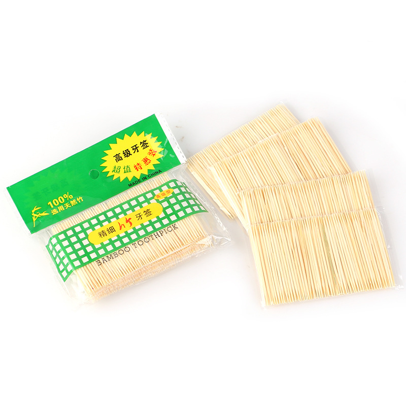 2 Yuan Shop Currently Available Wholesale Merchandise Supermarket Stall Catering Disposable Bamboo Toothpick Disposable Cleaning Teeth