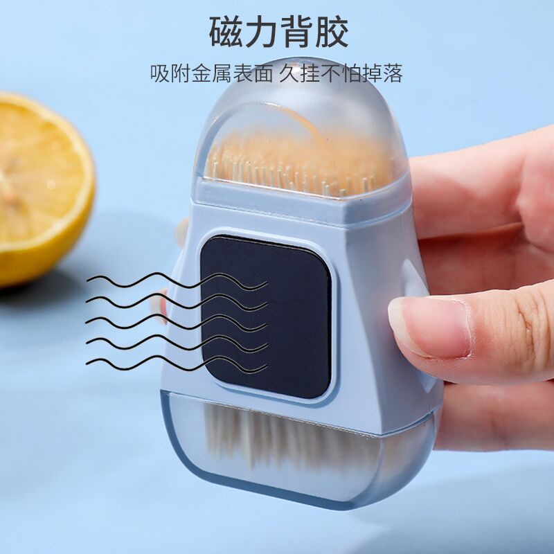 Magnet Toothpick Box Creative Refrigerator Stickers Toothpick Tin Portable Toothpick Holder Living Room Toothpick Box