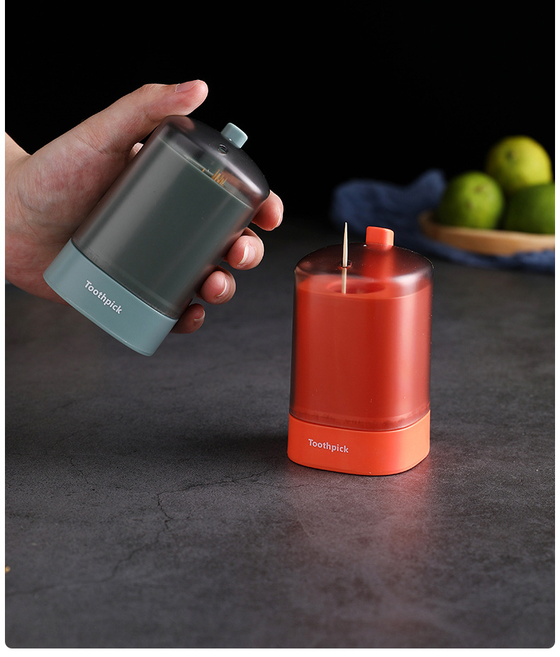 Push Button Toothpick Bottle Home Creative Automatic Pop-up Toothpick Box Simple Home Living Room Dining Room Storage Box