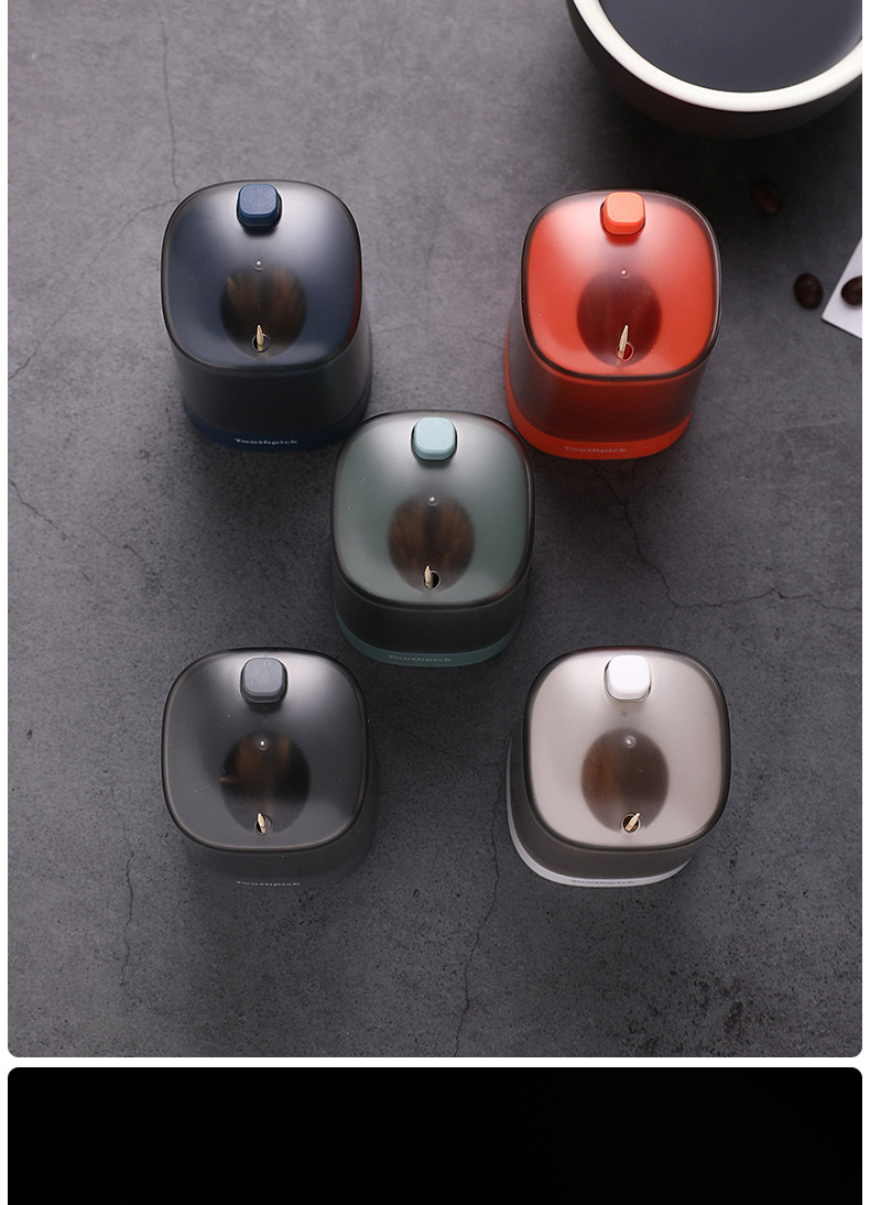 Push Button Toothpick Bottle Home Creative Automatic Pop-up Toothpick Box Simple Home Living Room Dining Room Storage Box