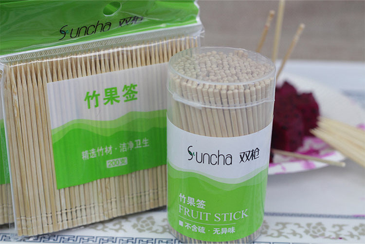 Toothpick Bamboo Disposable Bamboo Stick Long and Thick Toothpick Disposable Fruit Toothpick Skewers Toothpick Cake Fork