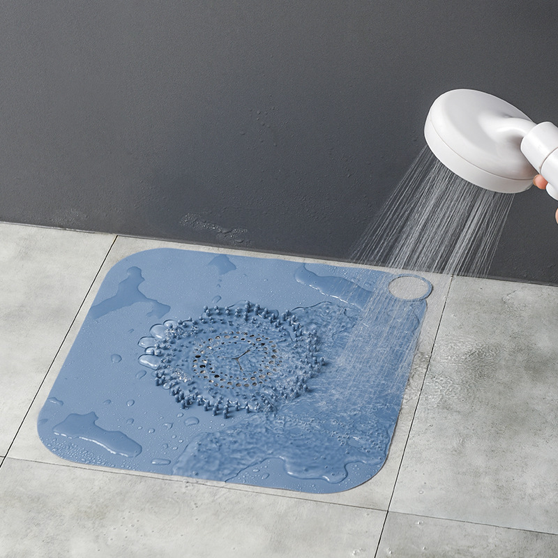 Home Bathroom with Handle Large Strainer Multi-Mesh Design Easy to Filter Hair Silicone Anti-Blocking Floor Drain