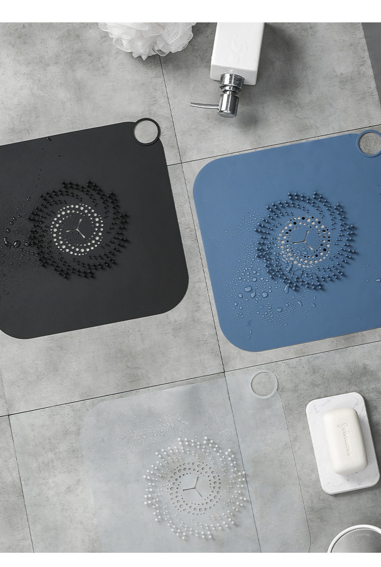 Home Bathroom with Handle Large Strainer Multi-Mesh Design Easy to Filter Hair Silicone Anti-Blocking Floor Drain Home Bathroom with Handle Large Strainer Multi-Mesh Design Easy to Filter Hair Silicone Anti-Blocking Floor Drain