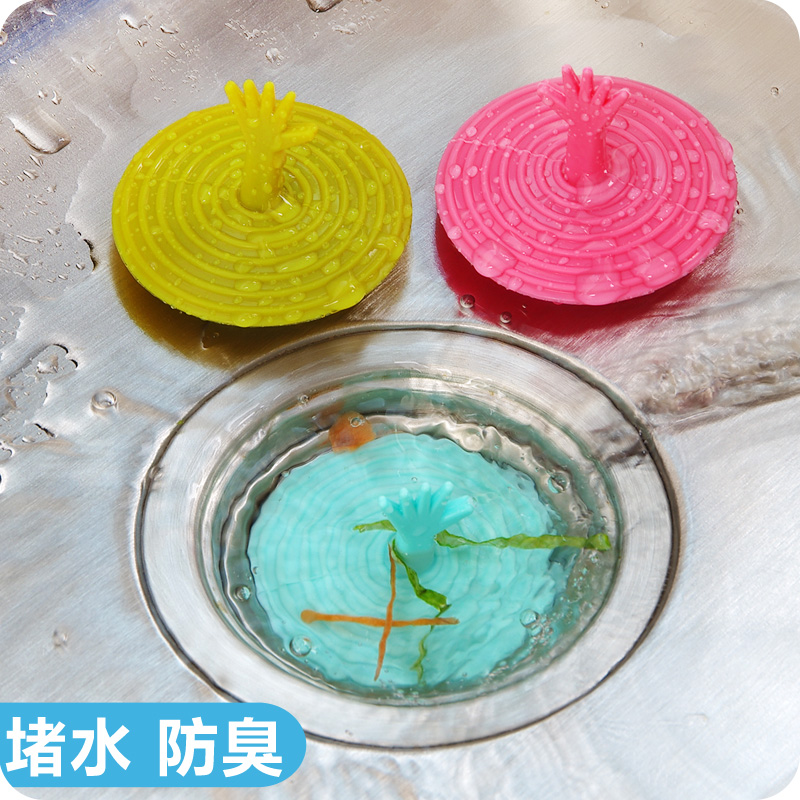 The kitchen floor drain tank lid tank hand shaped silicone water stopper toilet cistern water leakage water plug