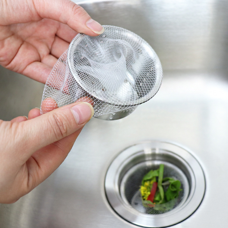 100-Piece Kitchen Sink Filter Net Garbage Bag Pool Strainer Bathroom Sewer Drain Anti-Blocking Floor Drain