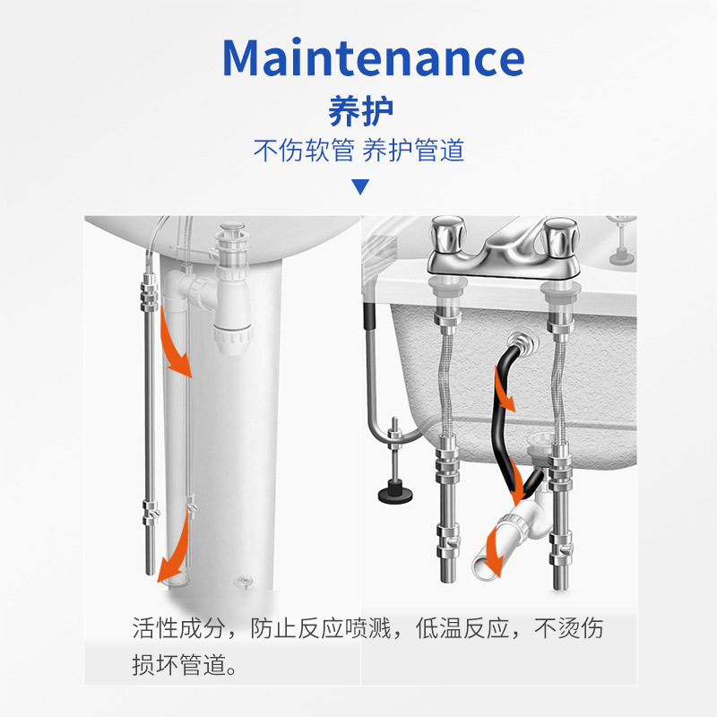 Pipe Dredge Agent Sewer Toilet Channel Kitchen Bathroom Vegetable Washing Sink Floor Drain Pipeline Dredging
