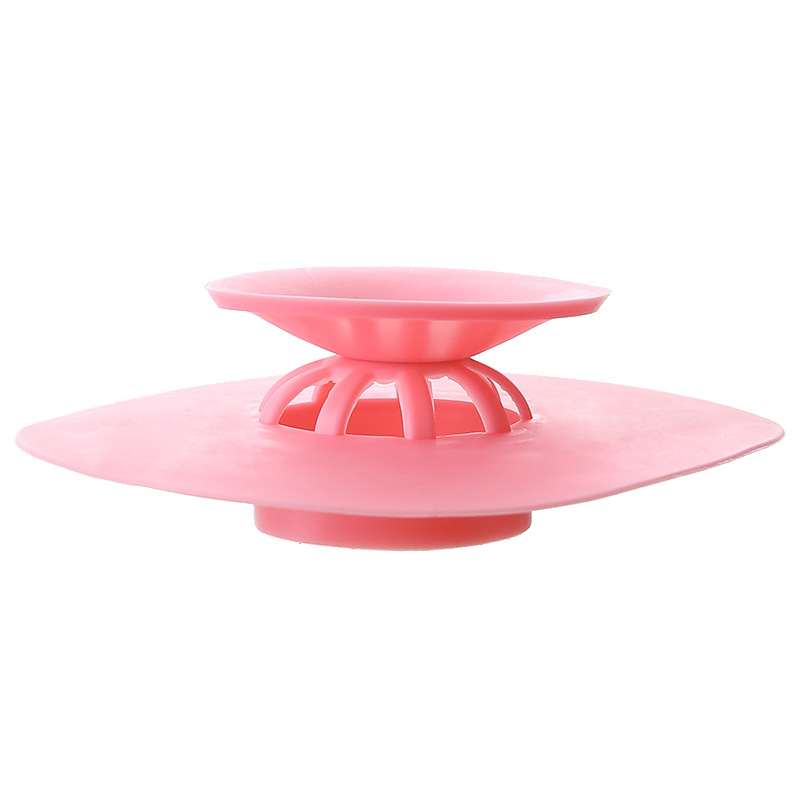 Kitchen Press-Type Deodorant Closed Bounce Silicone Floor Drain Bathroom Anti-Blocking Plastic Water Channel Filter Floor Drain Water Plug