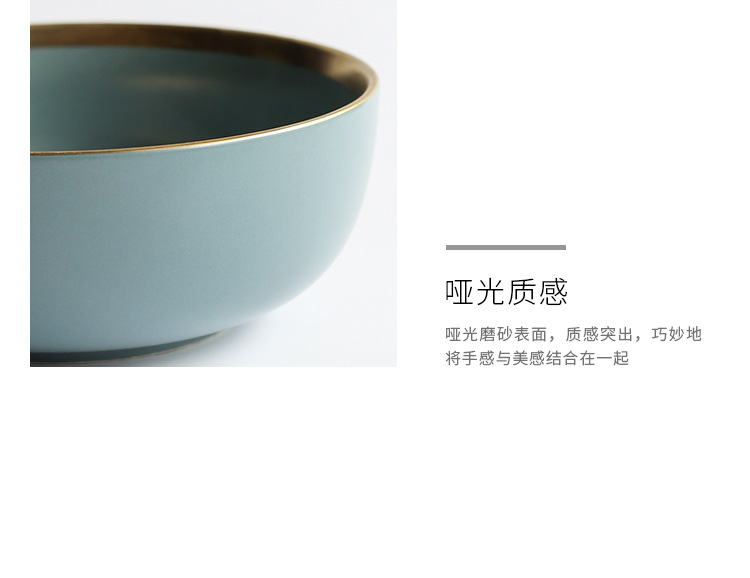 matte European gold phnom Penh ceramic tableware household rice bowl plate dish noodles bowl soup bowl shallow dish matte European gold phnom Penh ceramic tableware household rice bowl plate dish noodles bowl soup bowl shallow dish