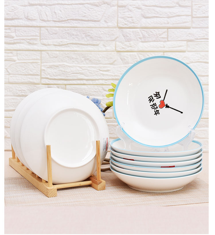 In a Hurry, Household Ceramic Bowl Plate Dish Fish Plate Large Rice Bowl Spoon Chopsticks Bowl Dish Set Plate Noodle Bowl Soup Bowl In a Hurry, Household Ceramic Bowl Plate Dish Fish Plate Large Rice Bowl Spoon Chopsticks Bowl Dish Set Plate Noodle Bowl Soup Bowl