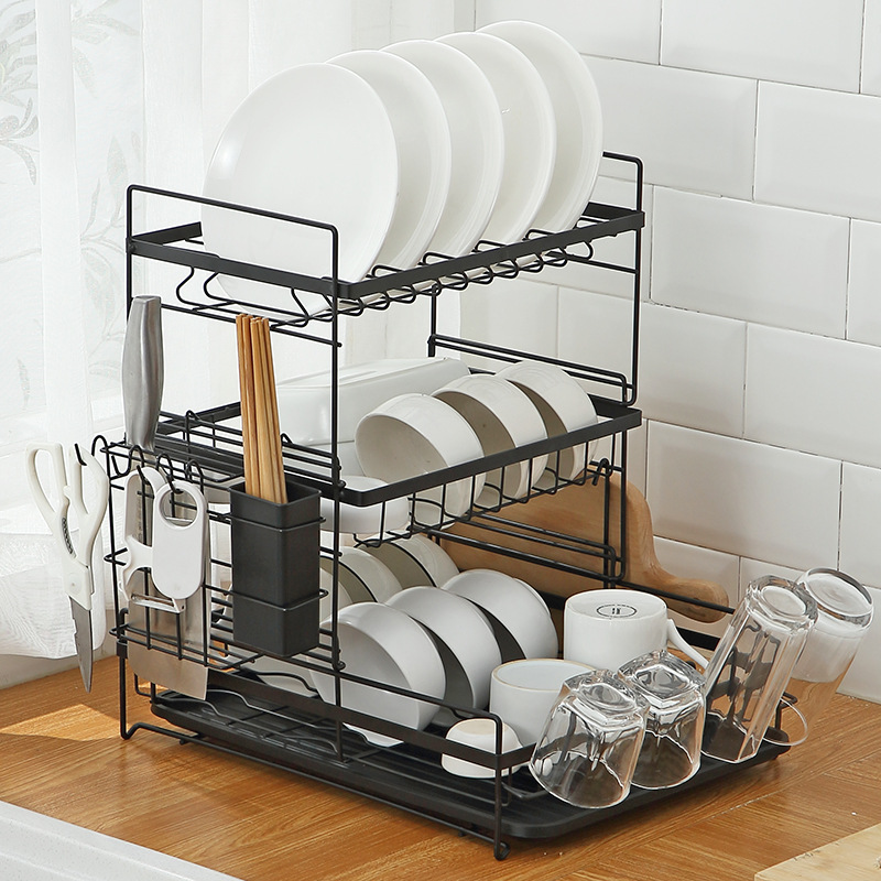Dish rack Kitchen shelf tableware plate chopsticks bowl rack falls to the ground water rack drying chopsticks rack