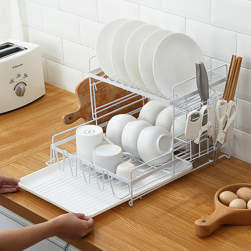 Dish rack Kitchen shelf tableware plate chopsticks bowl rack falls to the ground water rack drying chopsticks rack