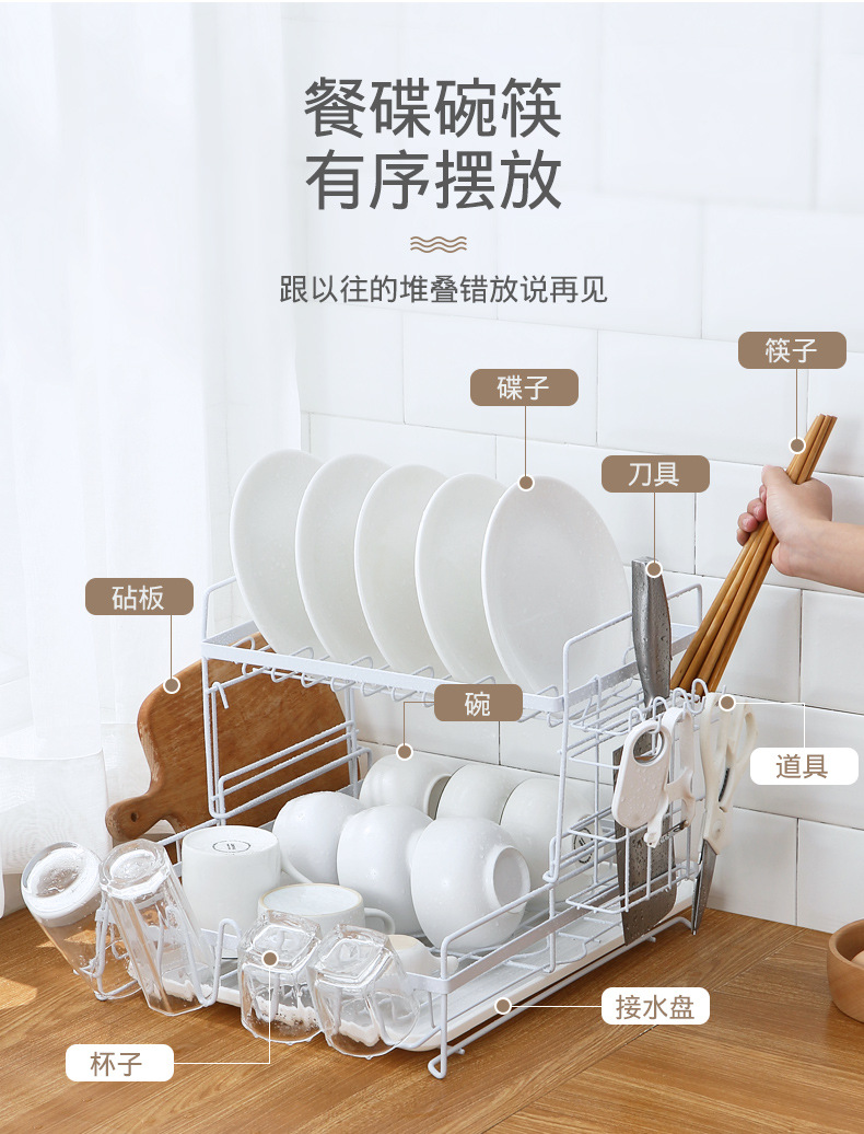 Dish rack Kitchen shelf tableware plate chopsticks bowl rack falls to the ground water rack drying chopsticks rack Dish rack Kitchen shelf tableware plate chopsticks bowl rack falls to the ground water rack drying chopsticks rack
