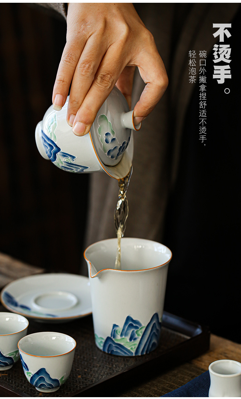 ThreeForce Cover Bowl Tea Cup Vintage Ceramic Handmade Tea Bowl Tea Cup Japanese Tea Bowl Household Tea Bowl Large ThreeForce Cover Bowl Tea Cup Vintage Ceramic Handmade Tea Bowl Tea Cup Japanese Tea Bowl Household Tea Bowl Large