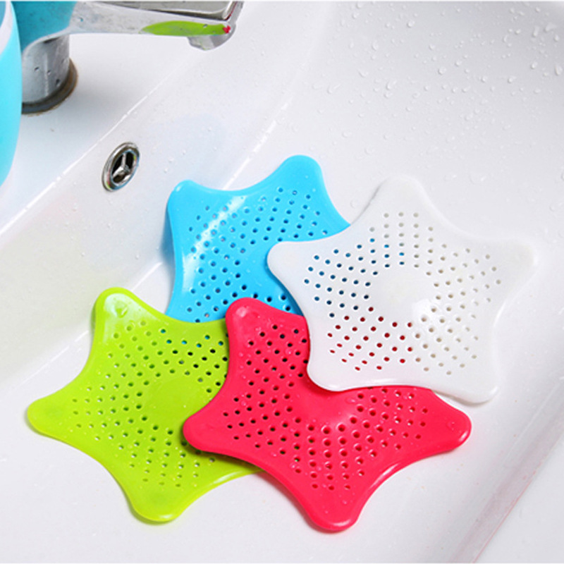 Starfish Silicone Bathroom Floor Drain Creative Five-Pointed Star Kitchen Sink Anti-Blocking Sewer Filter Screen Manufacturer