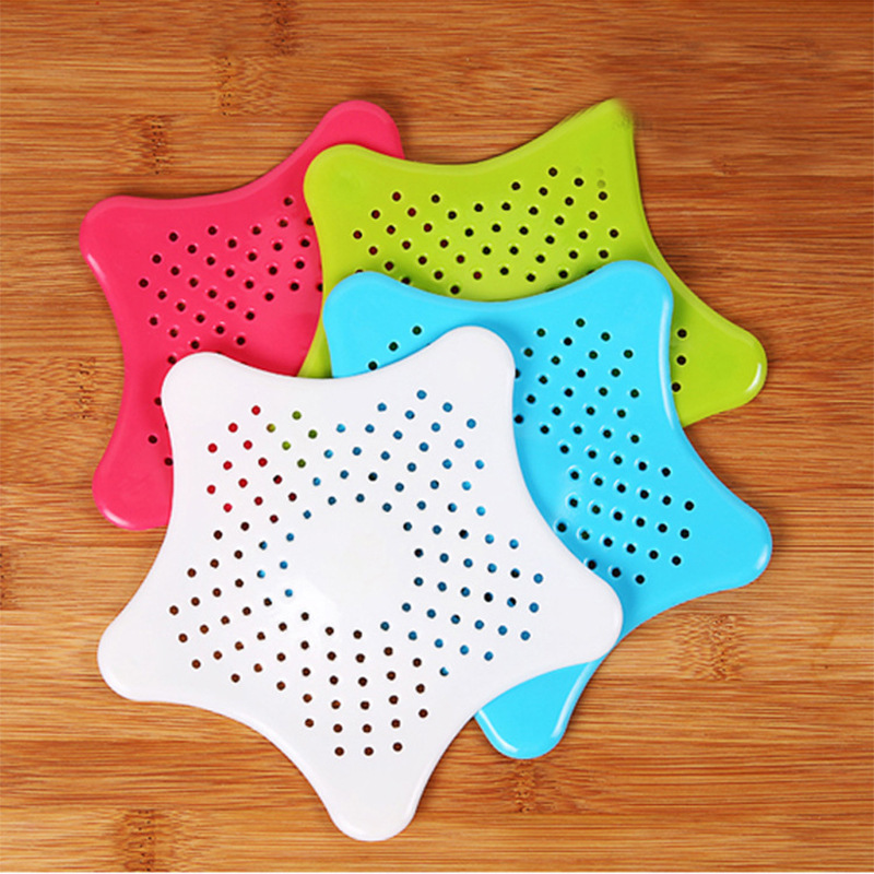 Starfish Silicone Bathroom Floor Drain Creative Five-Pointed Star Kitchen Sink Anti-Blocking Sewer Filter Screen Manufacturer