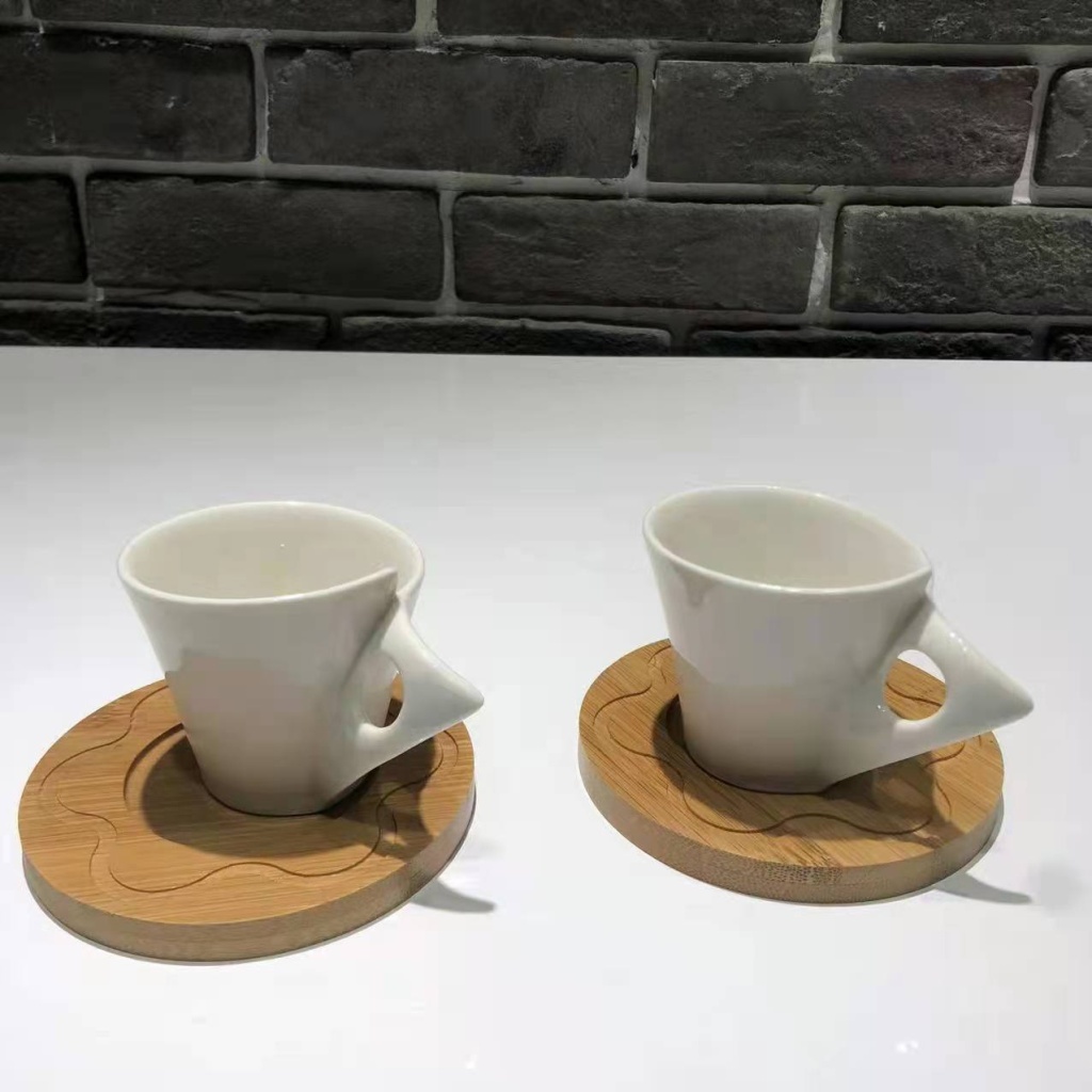 Ceramic 6 Cups 6 Plates Coffee Set Ceramic Cup Wooden Plate Bamboo Rack Points Exchange Supermarket Promotional Gifts Ceramic 6 Cups 6 Plates Coffee Set Ceramic Cup Wooden Plate Bamboo Rack Points Exchange Supermarket Promotional Gifts