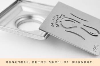 Stainless steel brushed and odor-resistant floor drain
