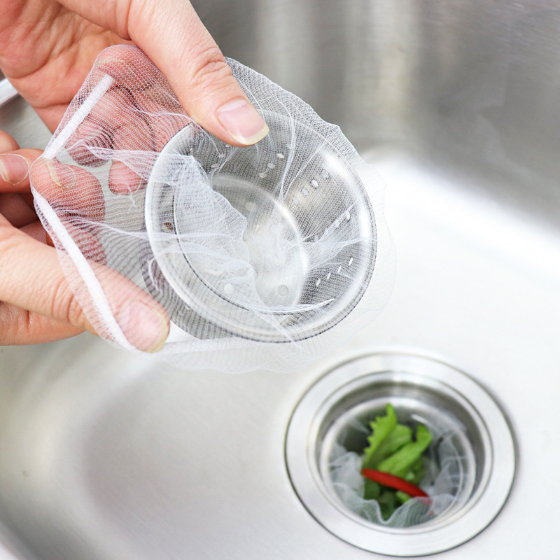 Kitchen Sink Filter Net Household Anti-Blocking Floor Drain Net Sundries Garbage Bag Washing Basin Water-Proof Water Cut Bag Net