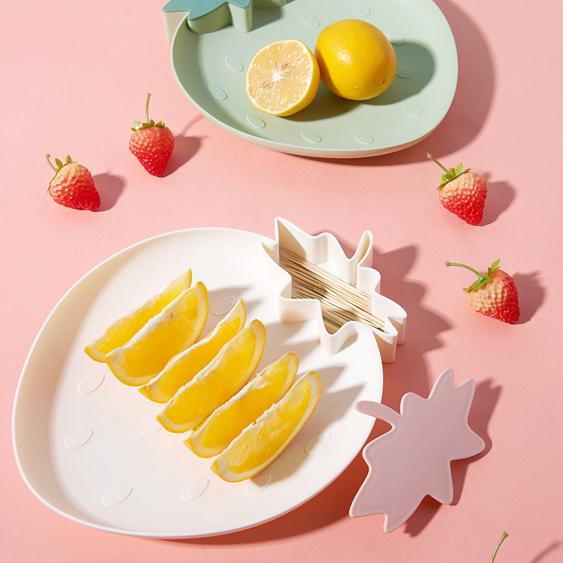 Dry fruit plate Strawberry plastic fruit plate New Year snack plate melon seed box household plate simple and modern