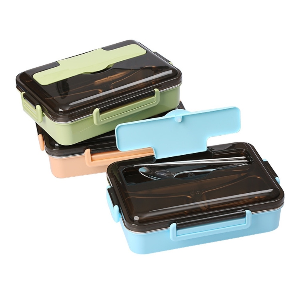 304 Four-Grid Lunch Box Stainless Steel Lunch Box Plate Lunch Box 304 Four-Grid Lunch Box Stainless Steel Lunch Box Plate Lunch Box