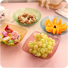 Home creative fruit plate simple multifunctional plastic candy plate PP thick durable environmental friendly snack plate Home creative fruit plate simple multifunctional plastic candy plate PP thick durable environmental friendly snack plate
